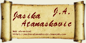 Jasika Atanasković vizit kartica